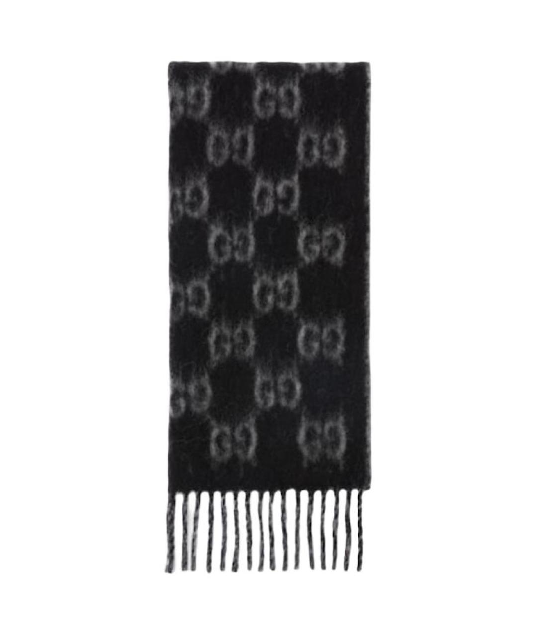 GUCCI Черный шарф, фото 2