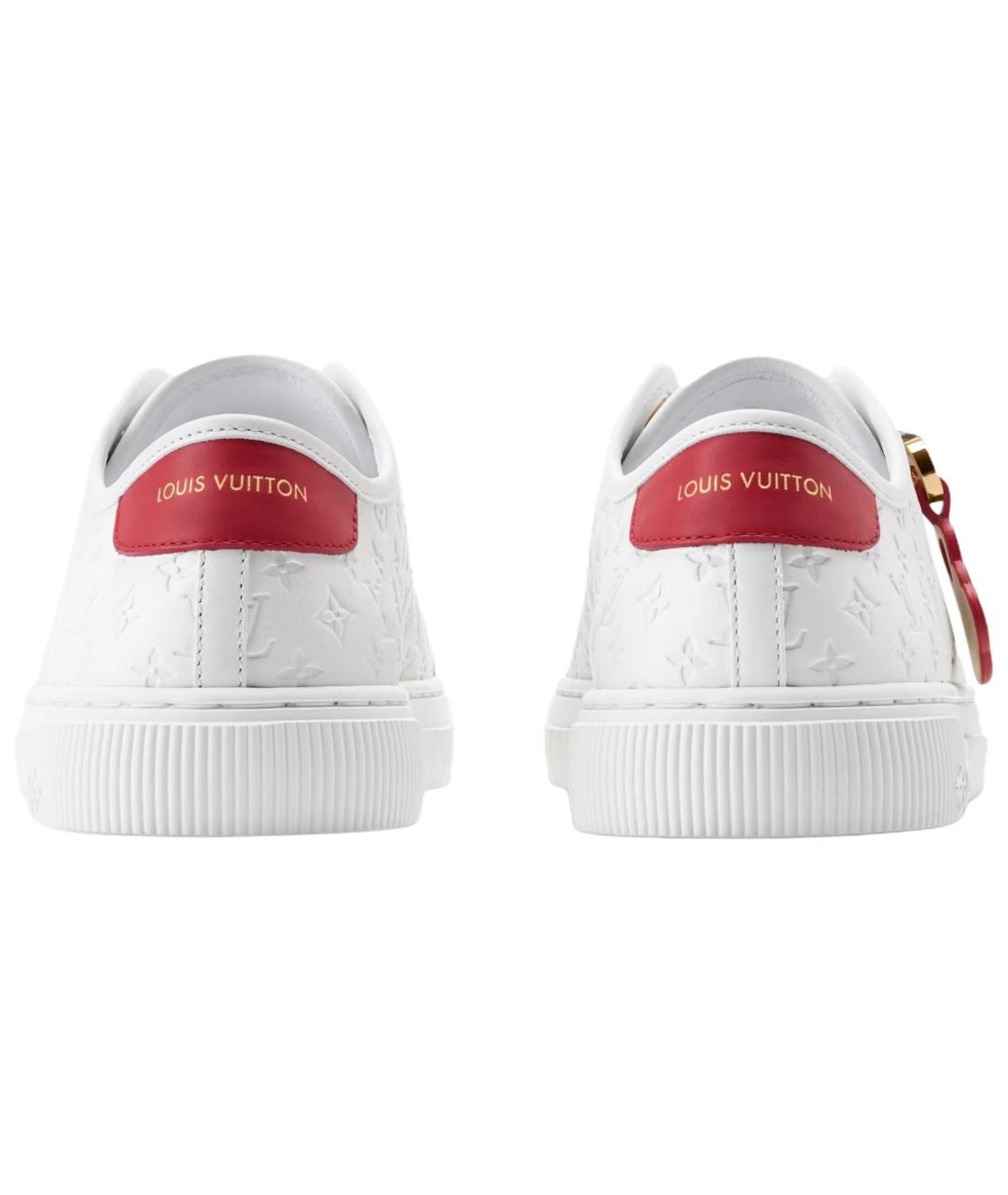 LOUIS VUITTON Белые кожаные кеды, фото 4