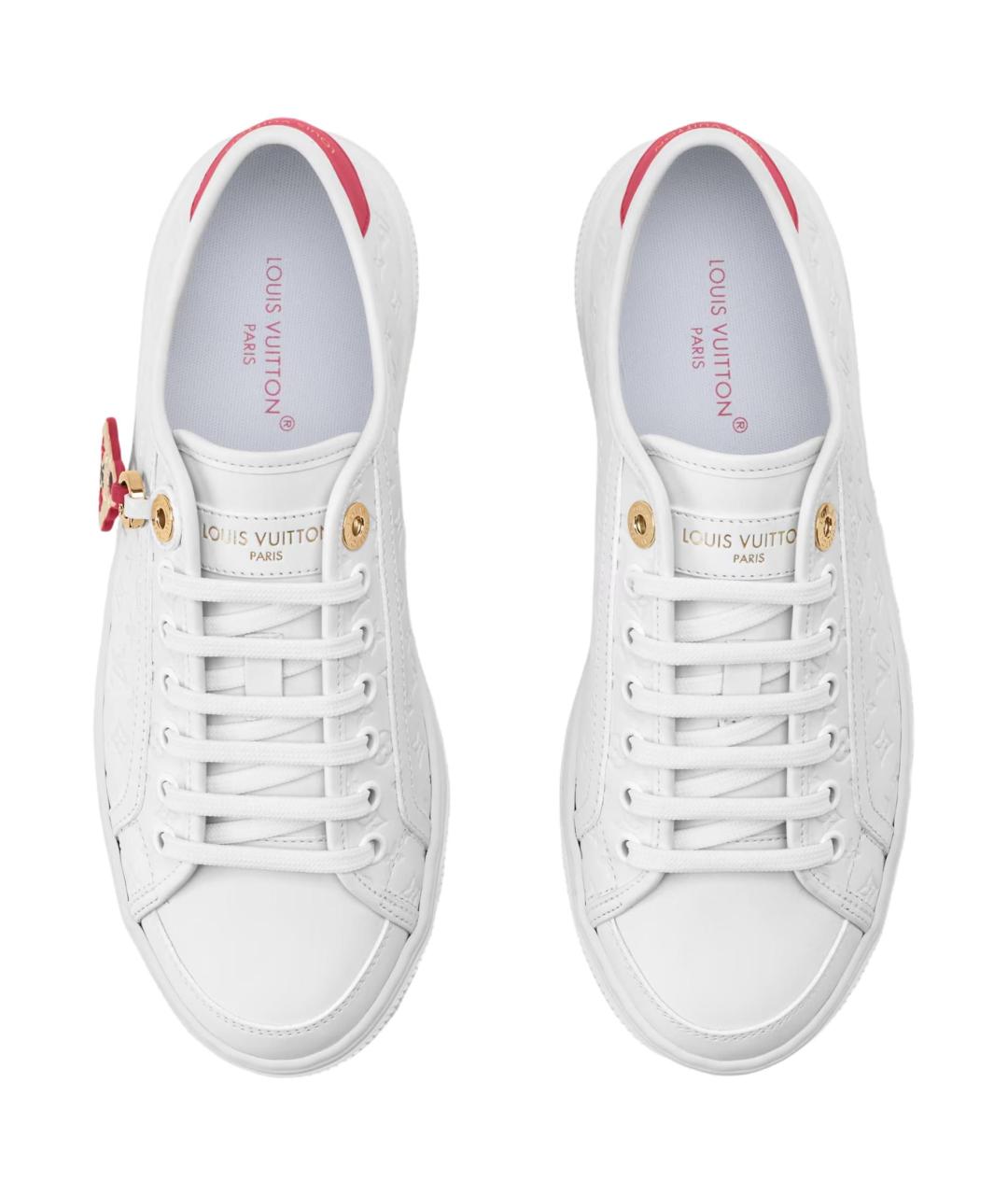 LOUIS VUITTON Белые кожаные кеды, фото 3