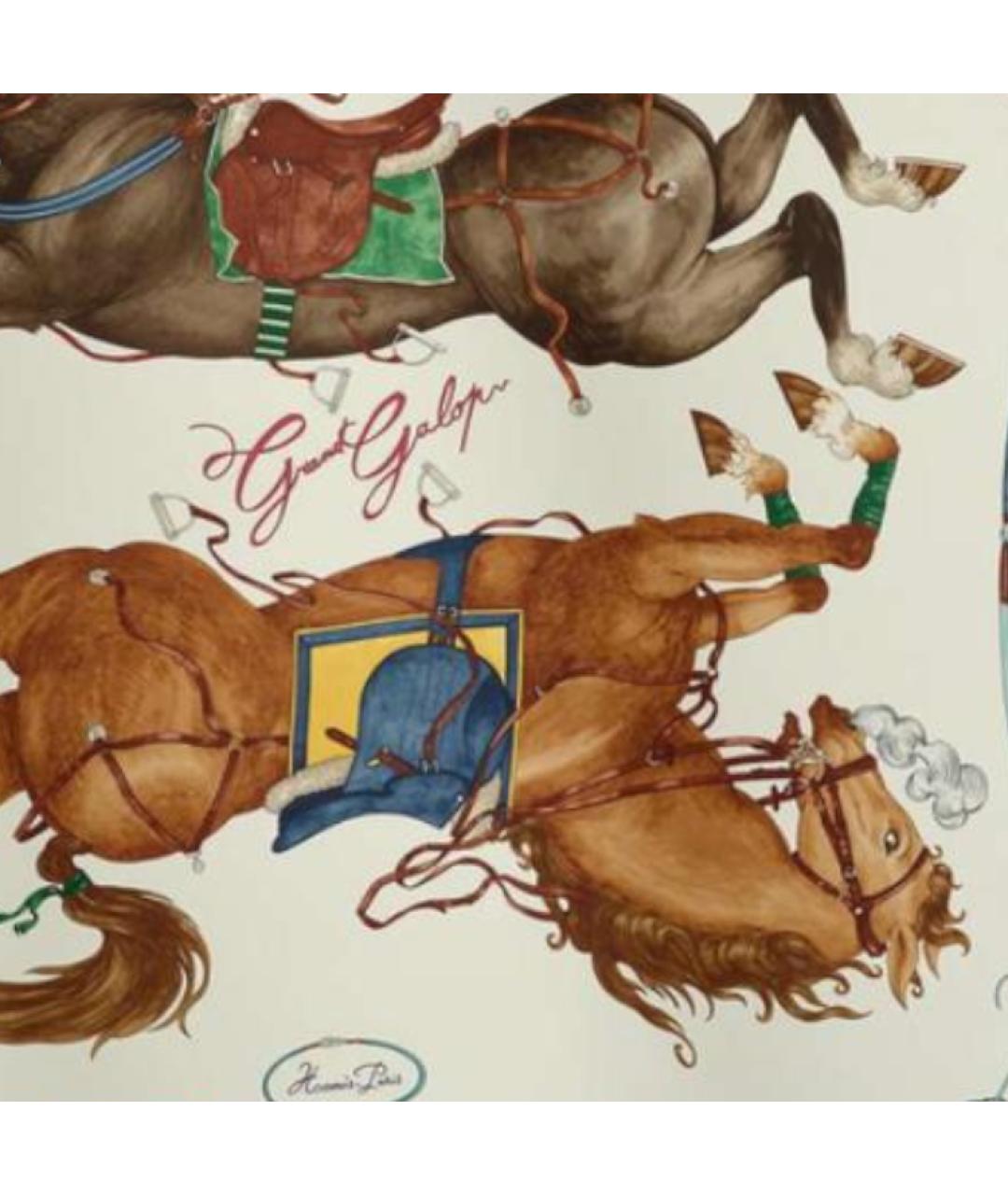 HERMES Мульти шелковый шарф, фото 2