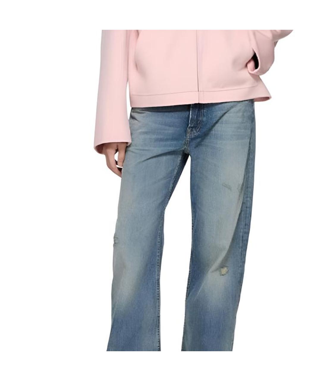 ACNE STUDIOS Синие хлопковые прямые джинсы, фото 2