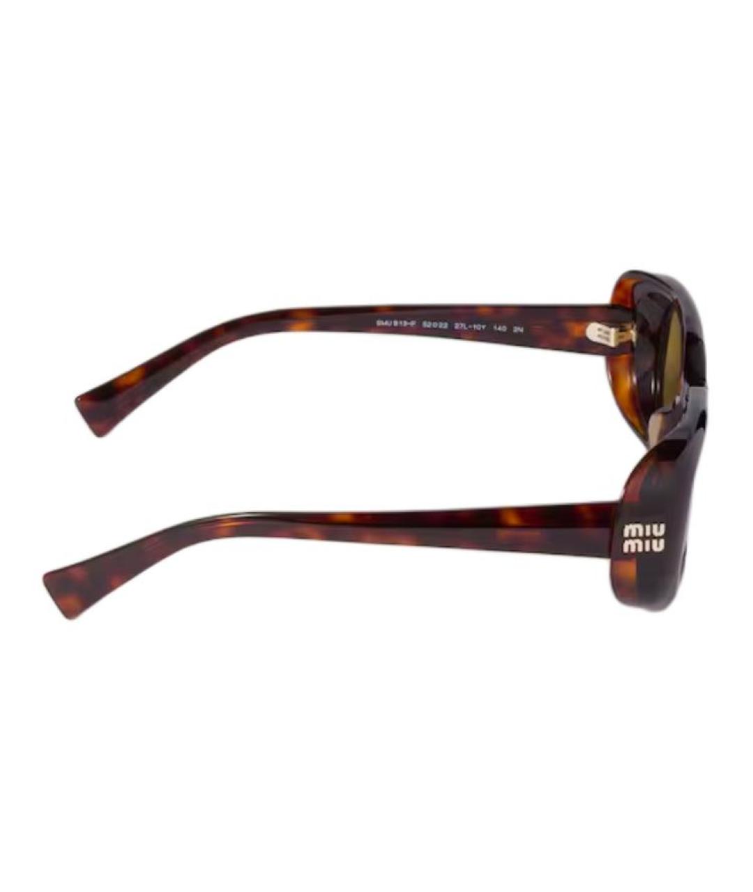 MIU MIU Коралловые пластиковые солнцезащитные очки, фото 3