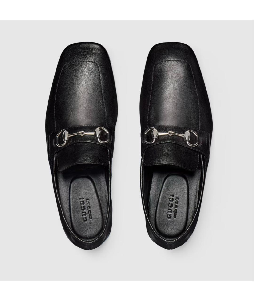GUCCI Черные кожаные мокасины, фото 4