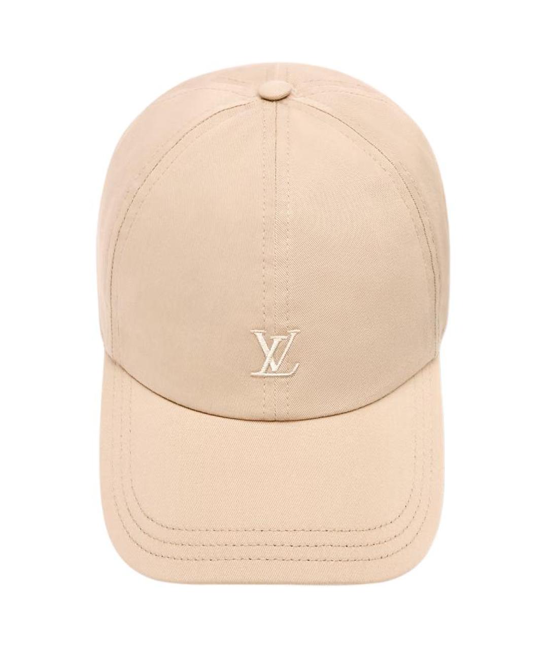 LOUIS VUITTON Бежевая хлопковая кепка, фото 4