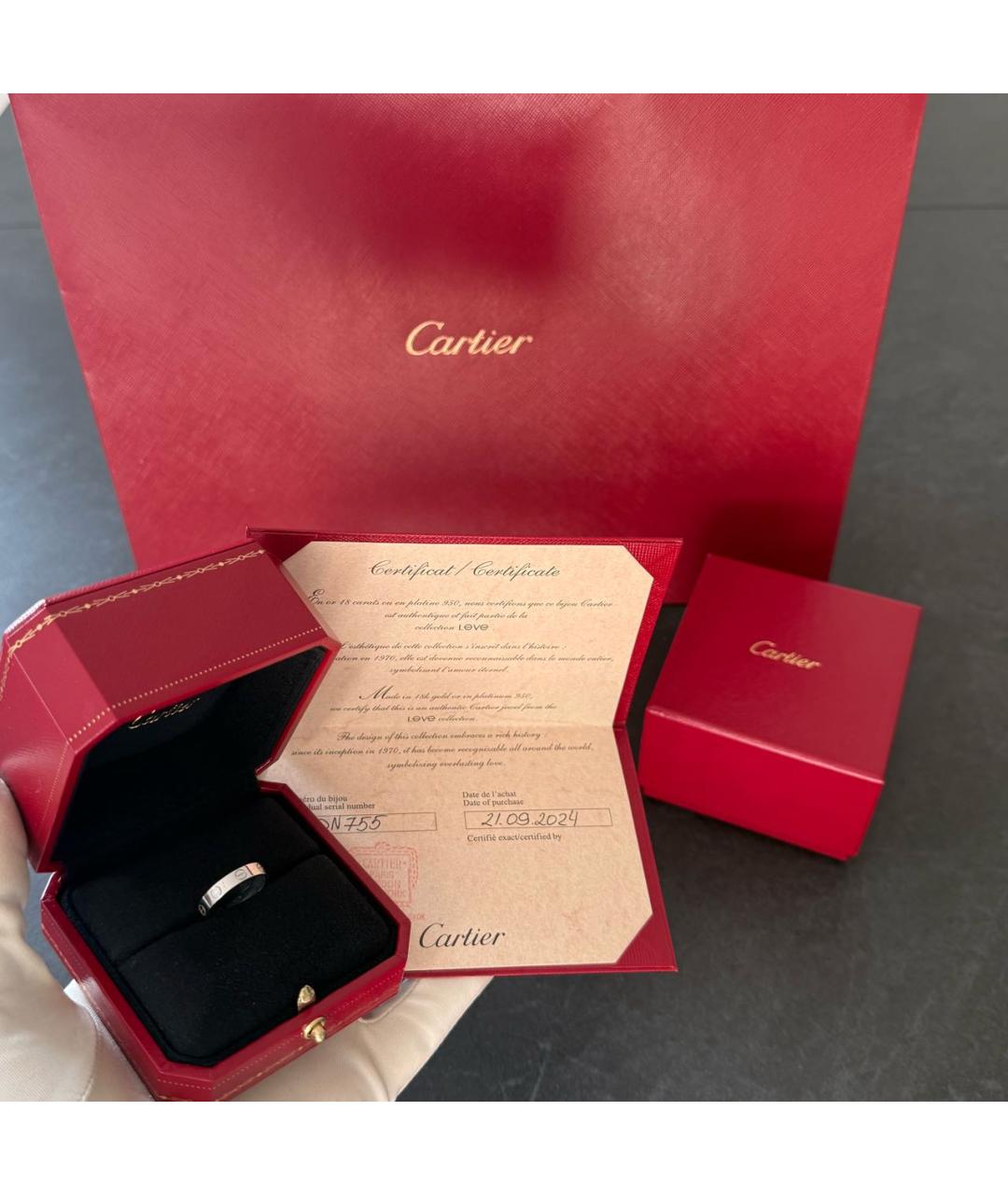 CARTIER Серебряное кольцо из белого золота, фото 6