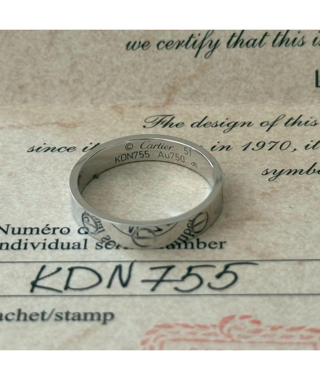 CARTIER Серебряное кольцо из белого золота, фото 3