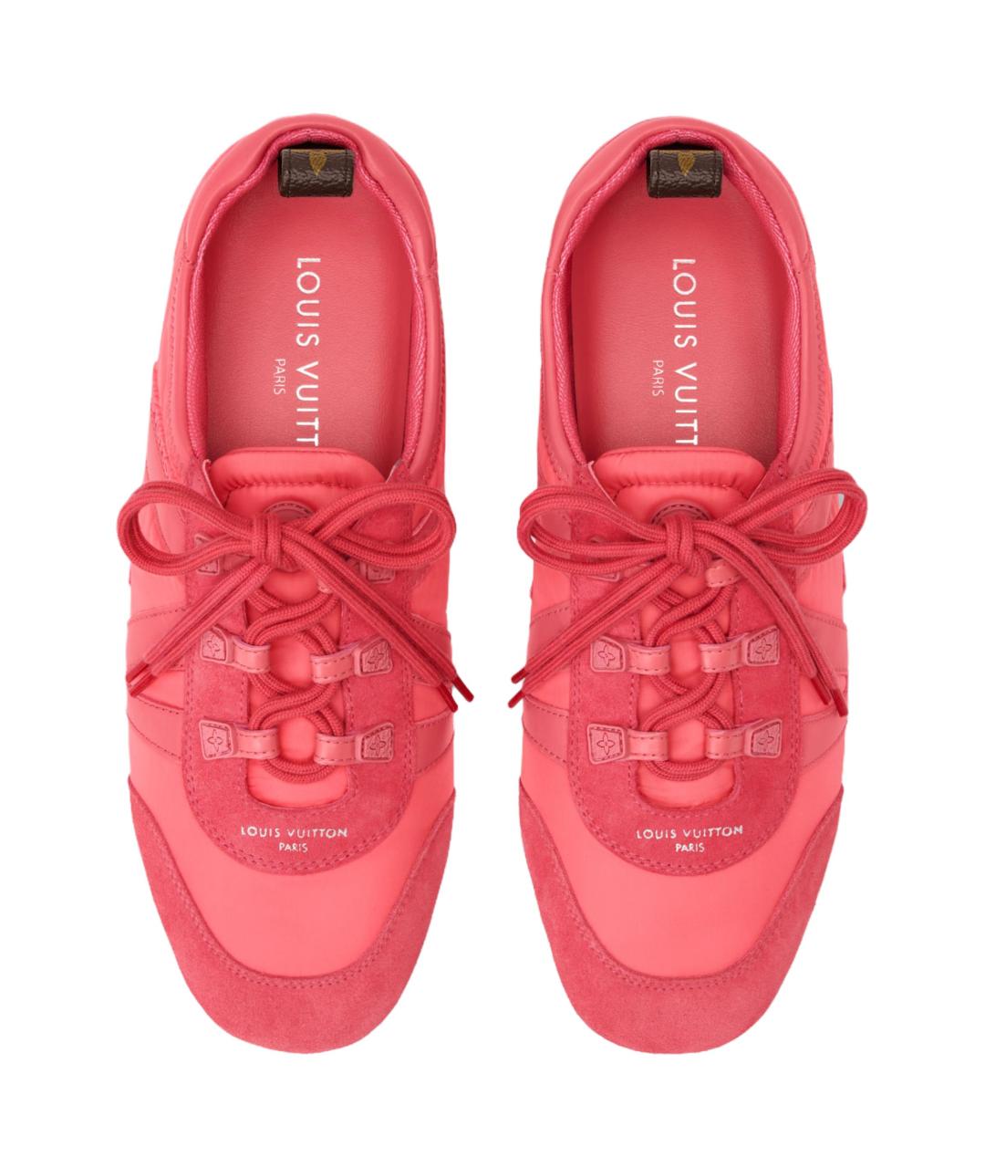 LOUIS VUITTON Розовые кожаные кроссовки, фото 4