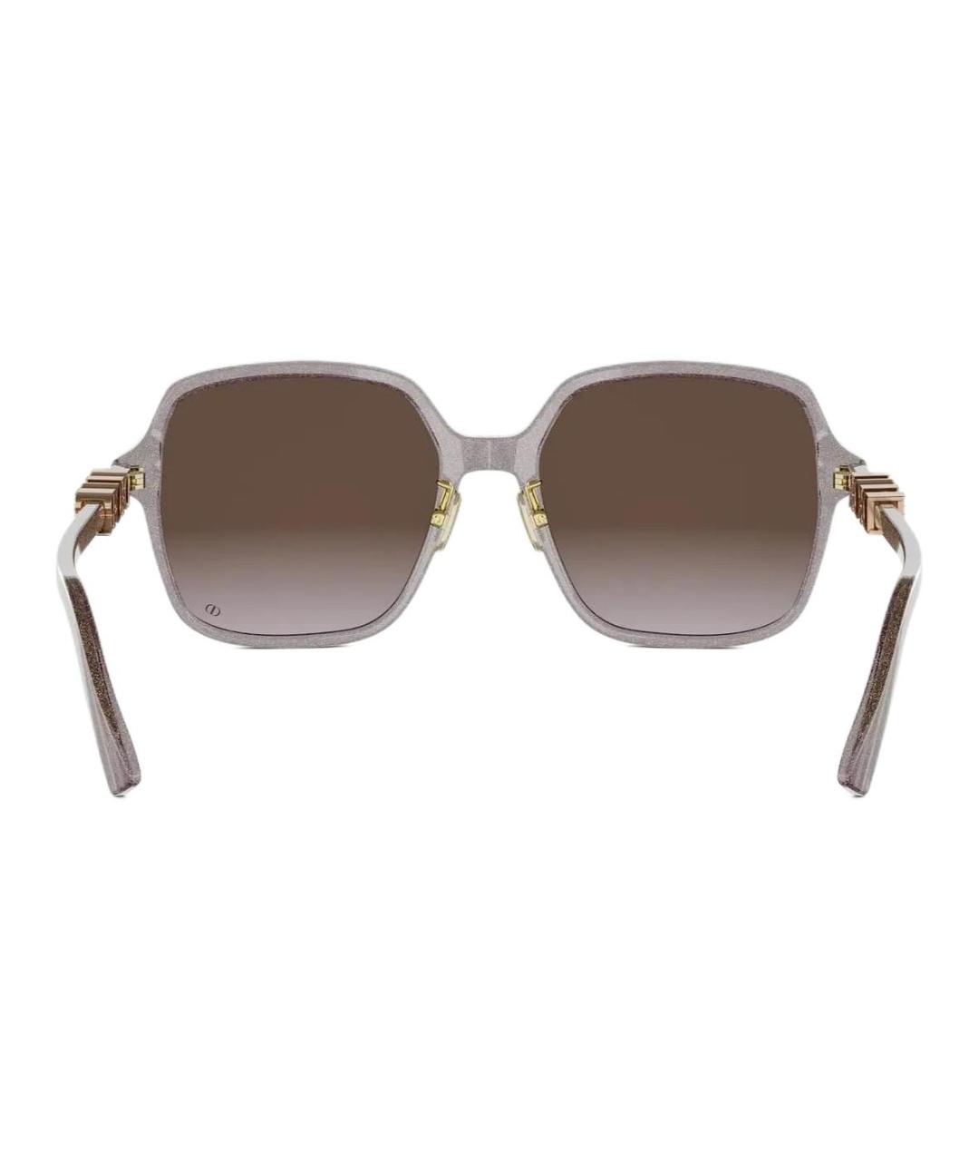 CHRISTIAN DIOR Коричневые пластиковые солнцезащитные очки, фото 5