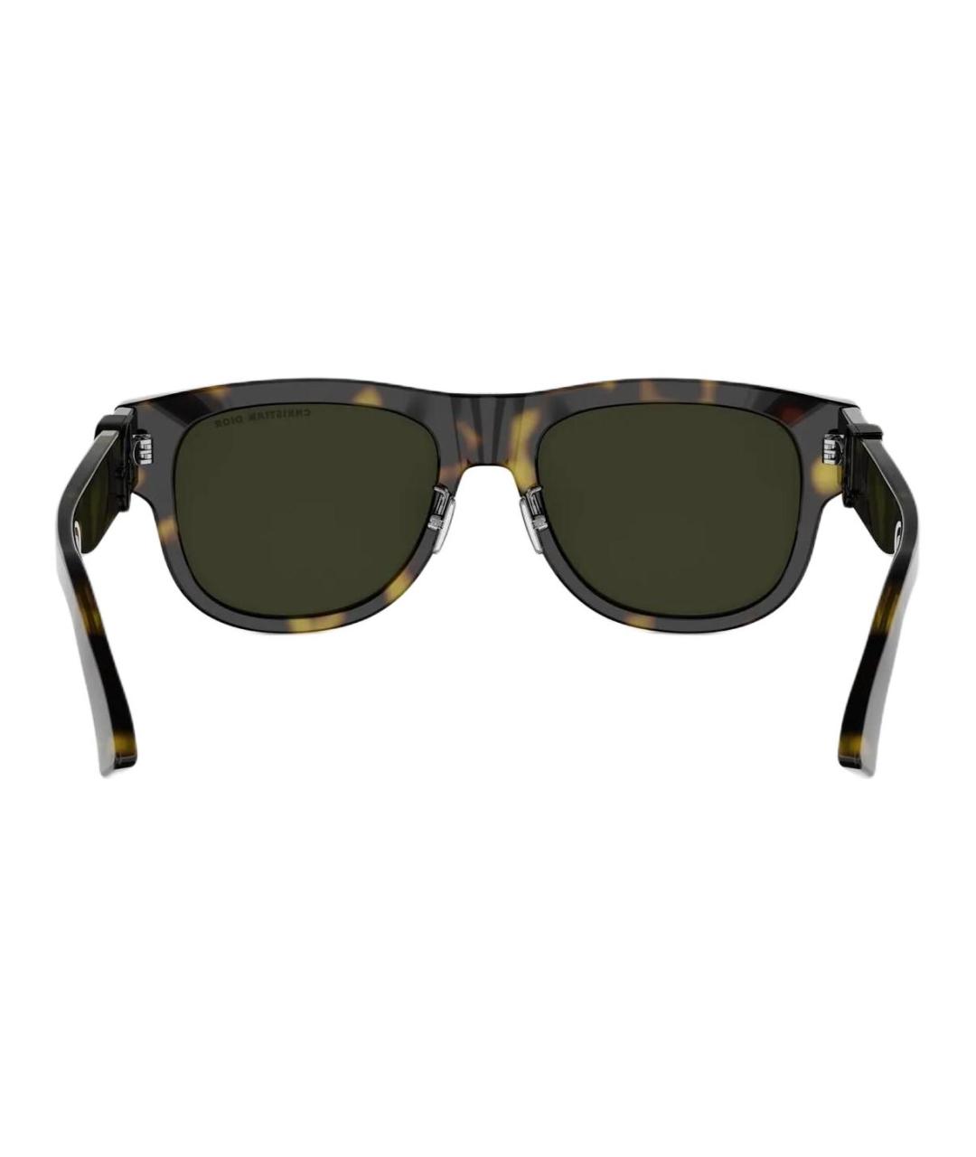 CHRISTIAN DIOR Коричневые пластиковые солнцезащитные очки, фото 5