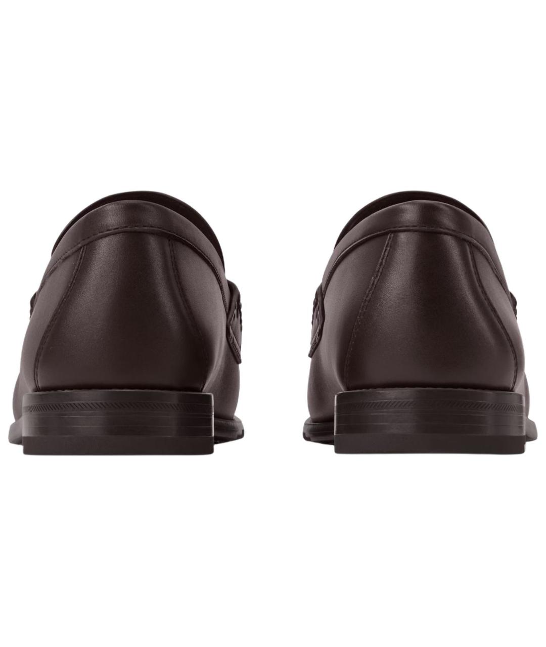 LOUIS VUITTON Коричневые кожаные лоферы, фото 5