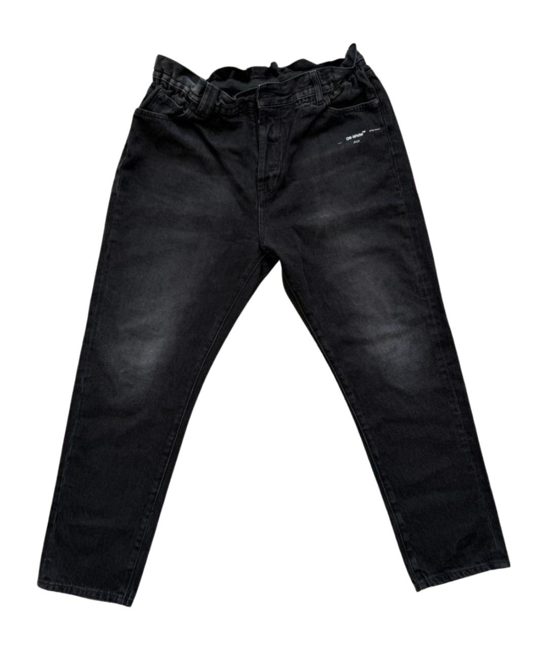 OFF-WHITE Черные хлопковые джинсы, фото 1