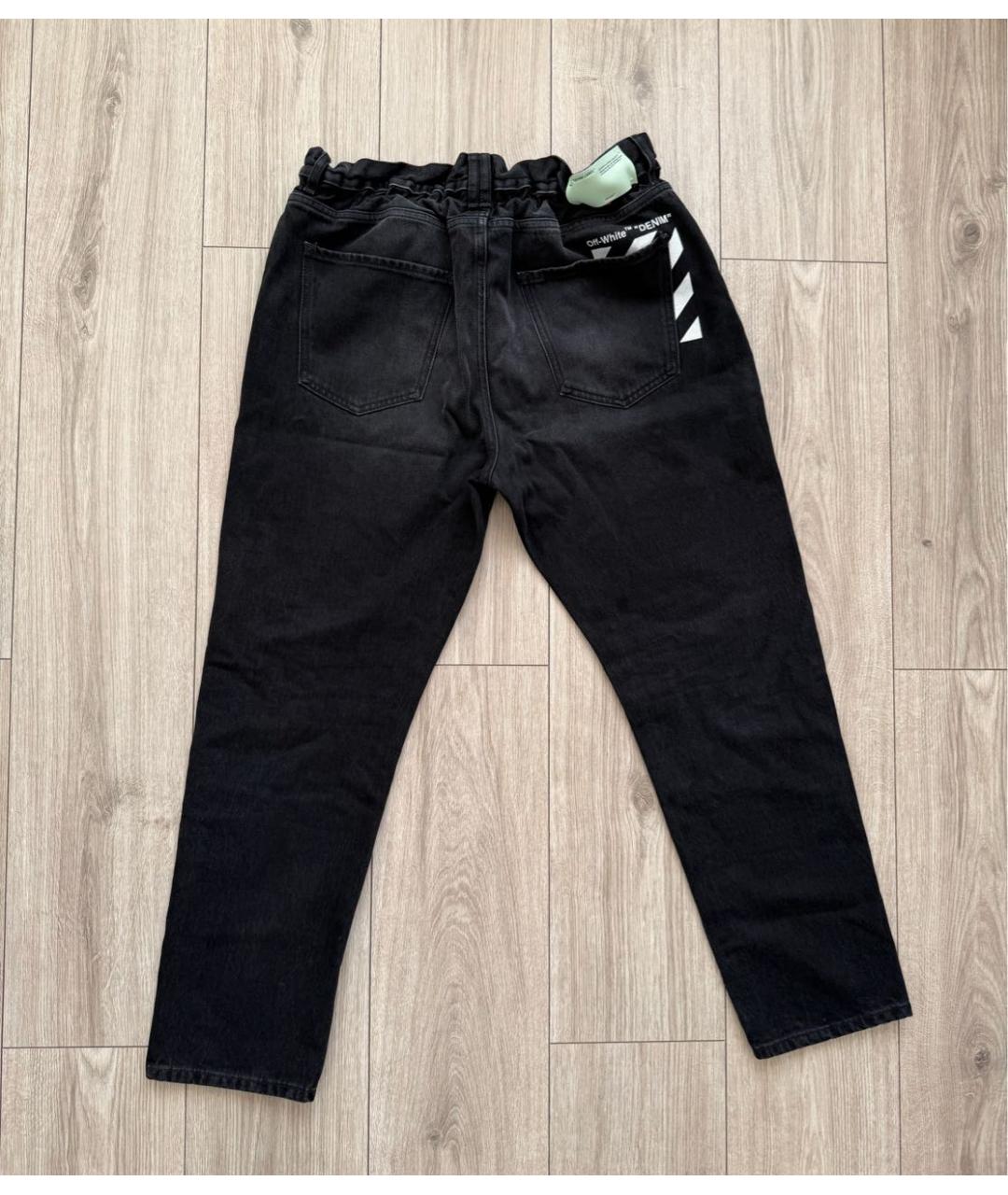 OFF-WHITE Черные хлопковые джинсы, фото 5