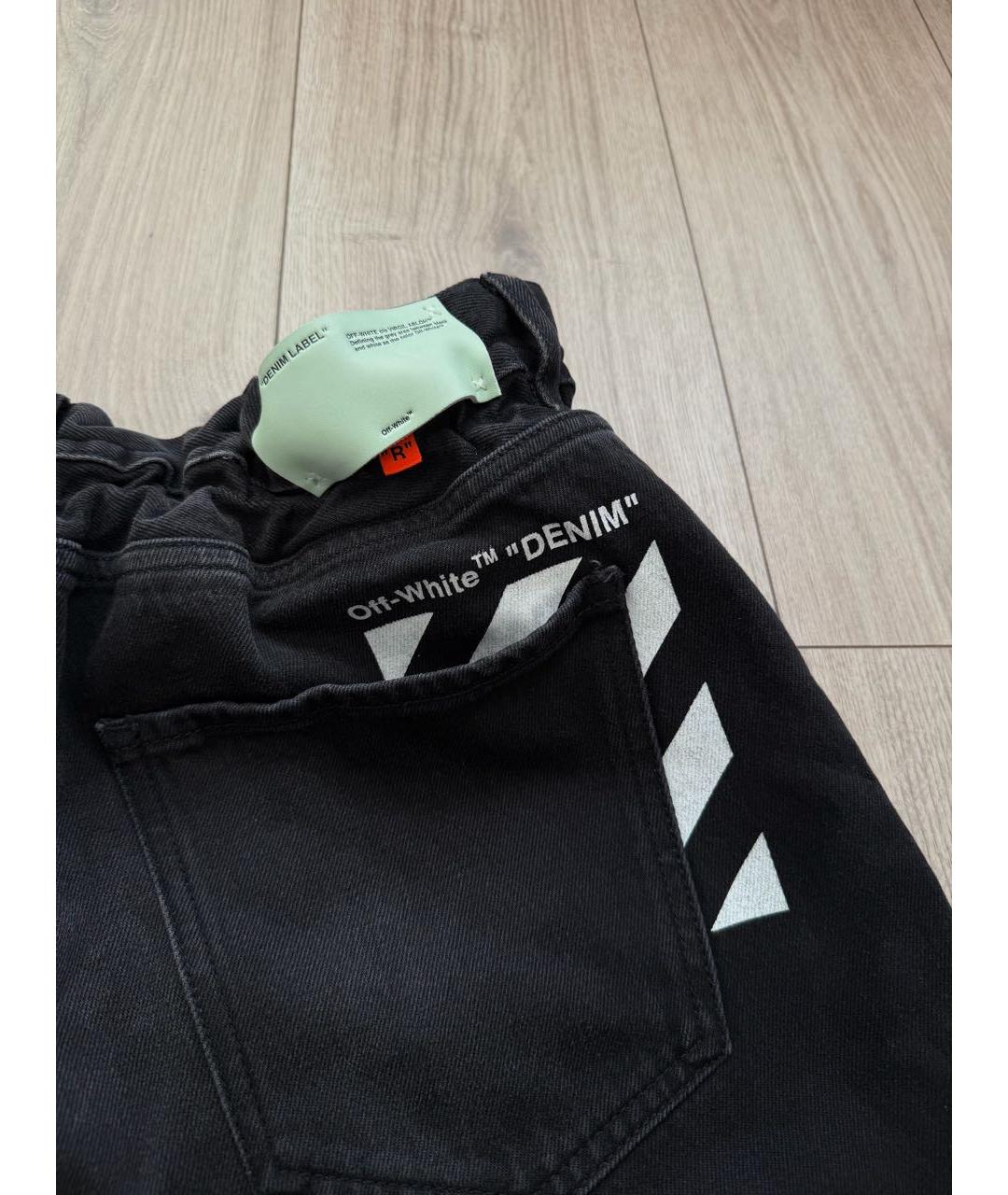 OFF-WHITE Черные хлопковые джинсы, фото 3