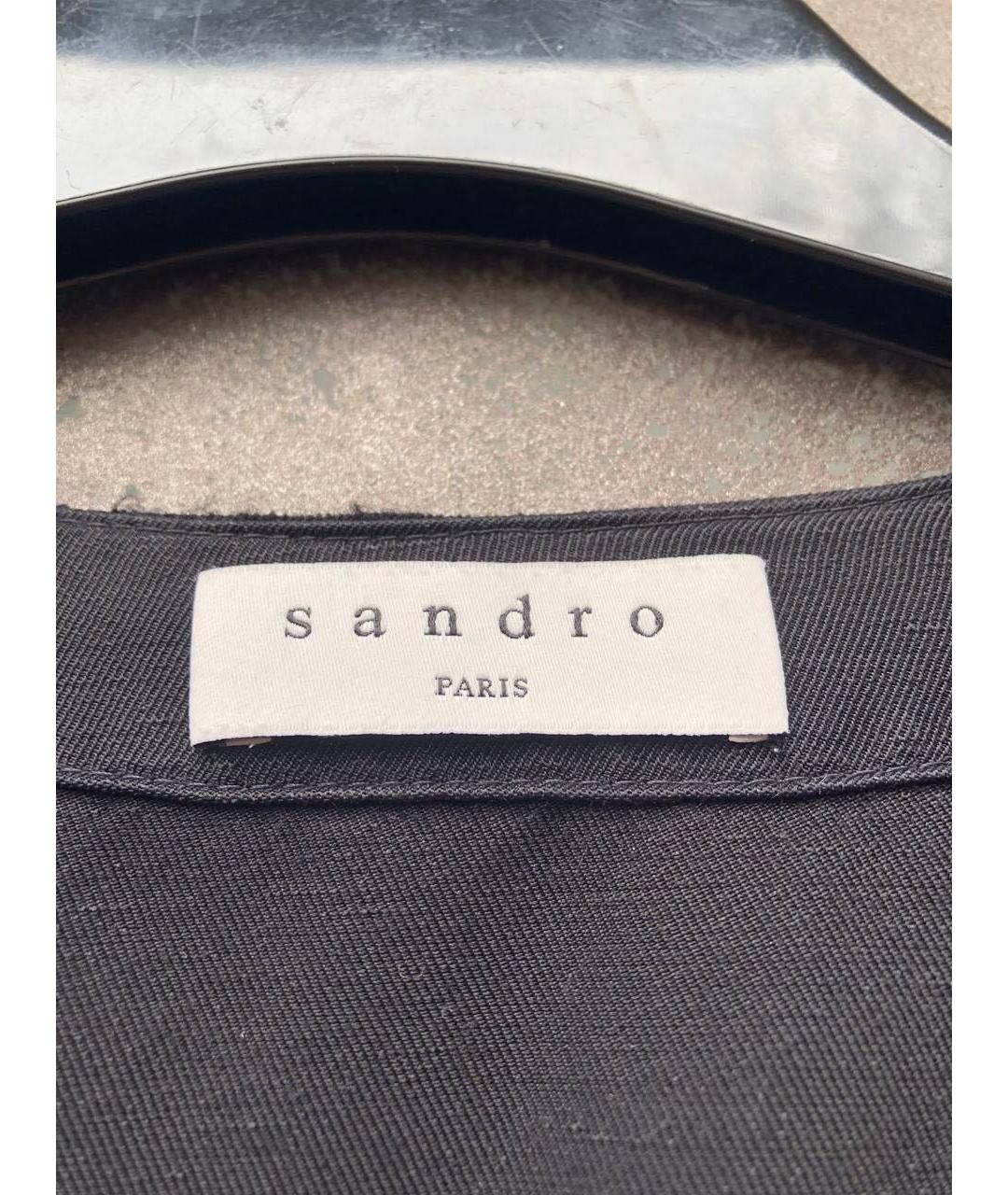 SANDRO Черное повседневное платье, фото 3