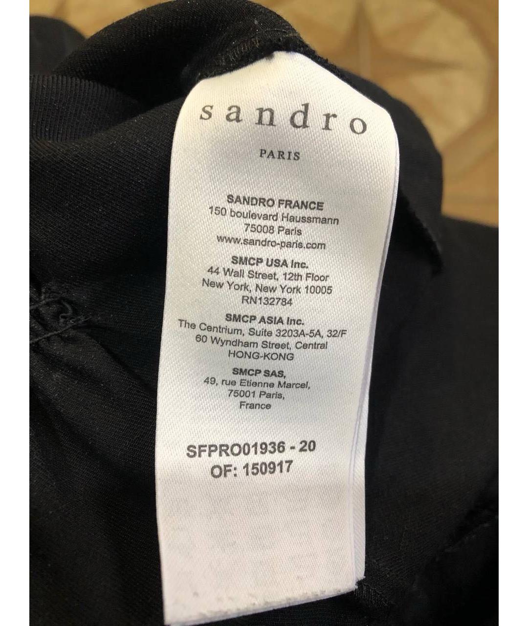 SANDRO Черное повседневное платье, фото 5