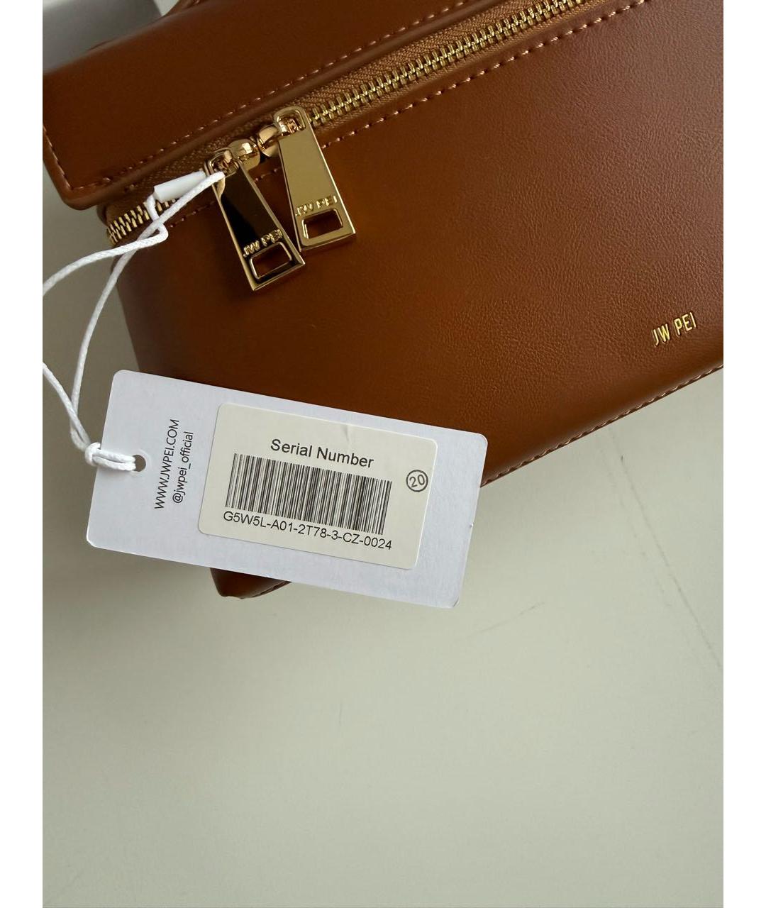 JW PEI Коричневая сумка через плечо из искусственной кожи, фото 6