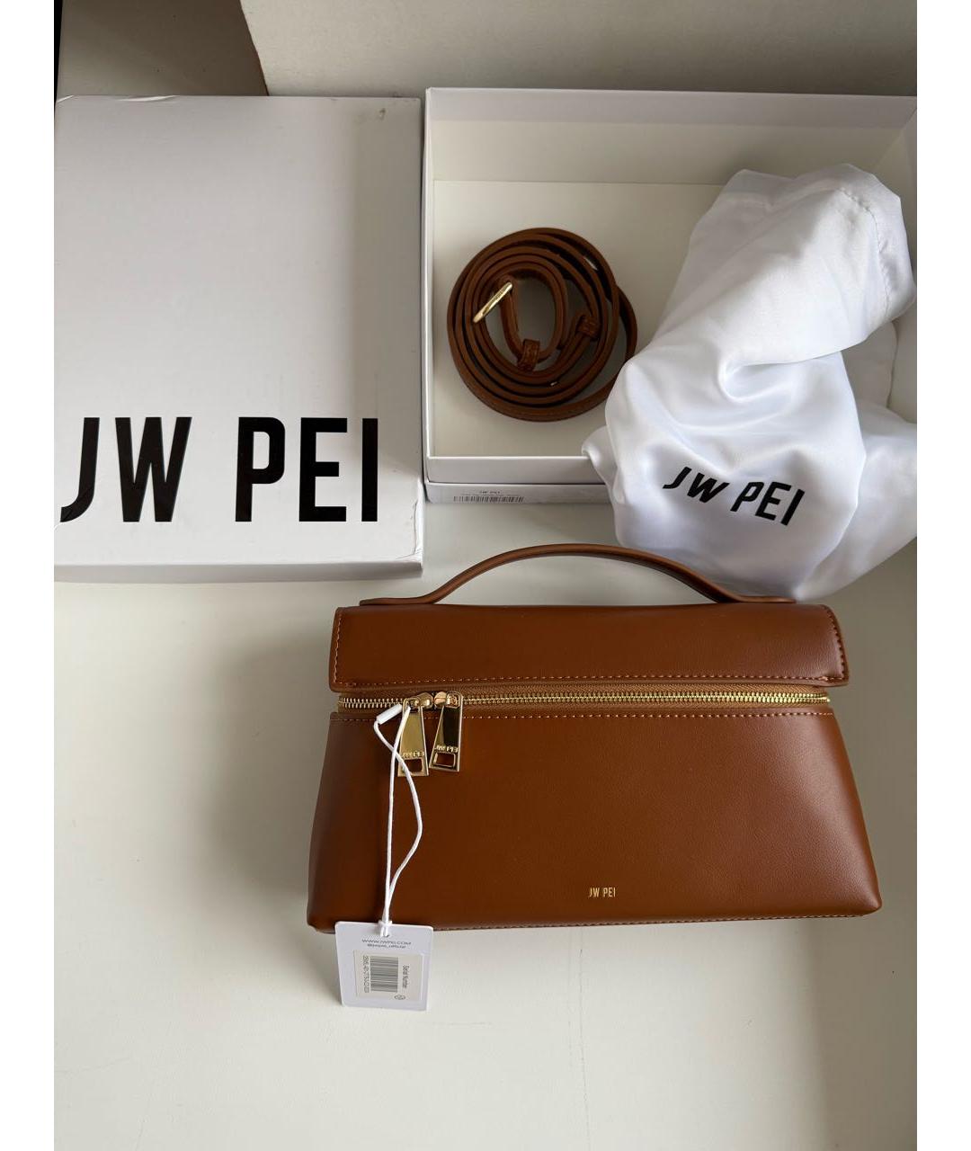 JW PEI Коричневая сумка через плечо из искусственной кожи, фото 5