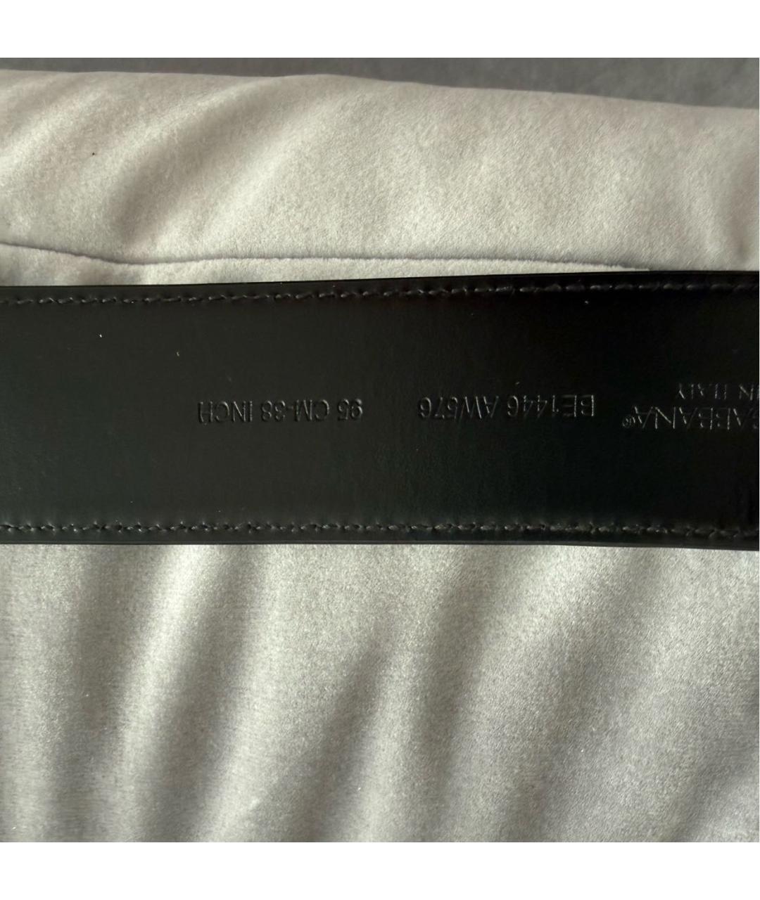 DOLCE&GABBANA Черный кожаный ремень, фото 5