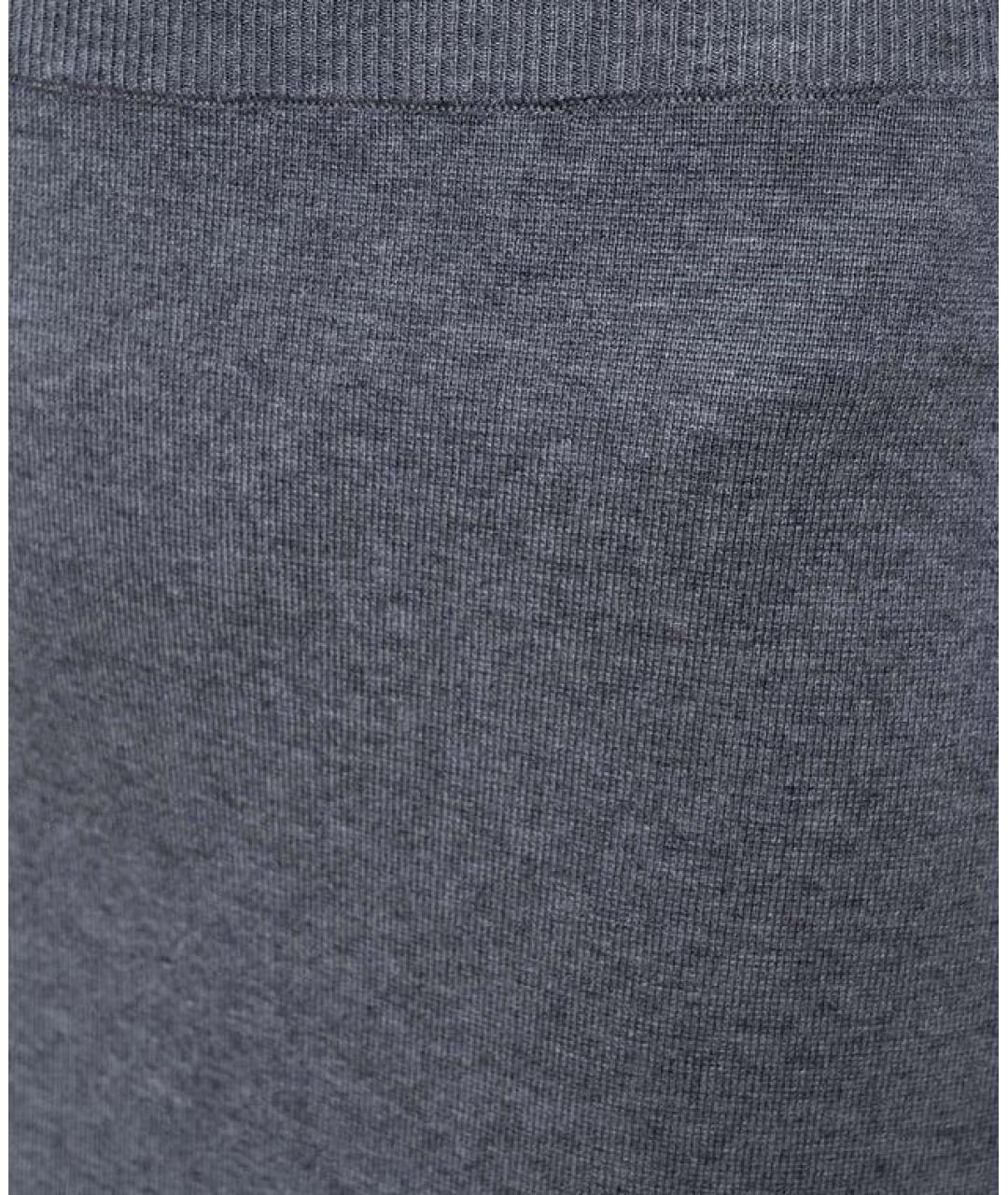 MAX MARA Серая шерстяная юбка миди, фото 4