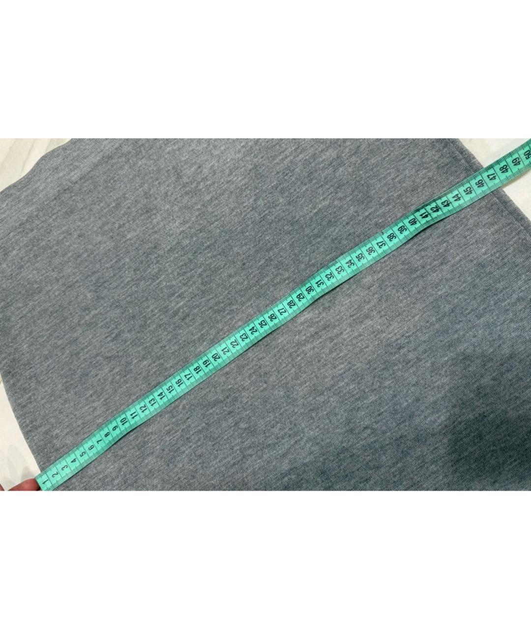 MAX MARA Серая шерстяная юбка миди, фото 8