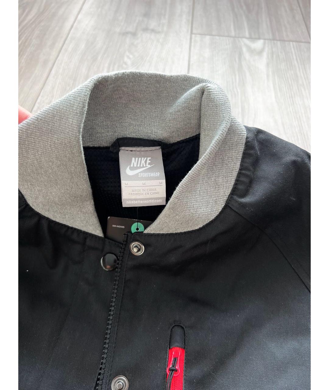 NIKE Черная хлопковая куртка, фото 3