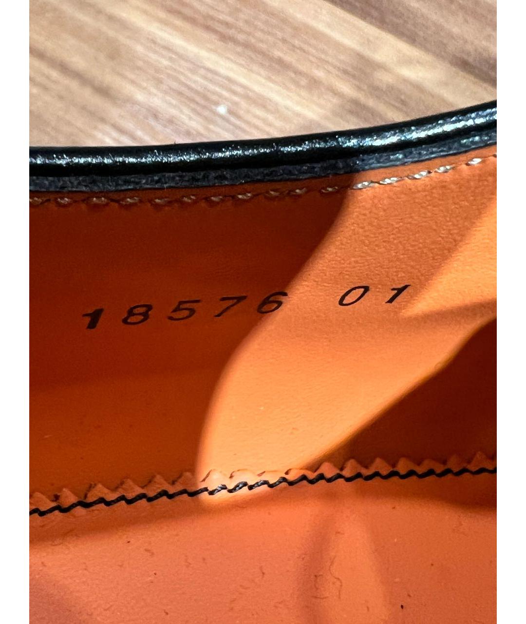 SANTONI Черные кожаные туфли, фото 3