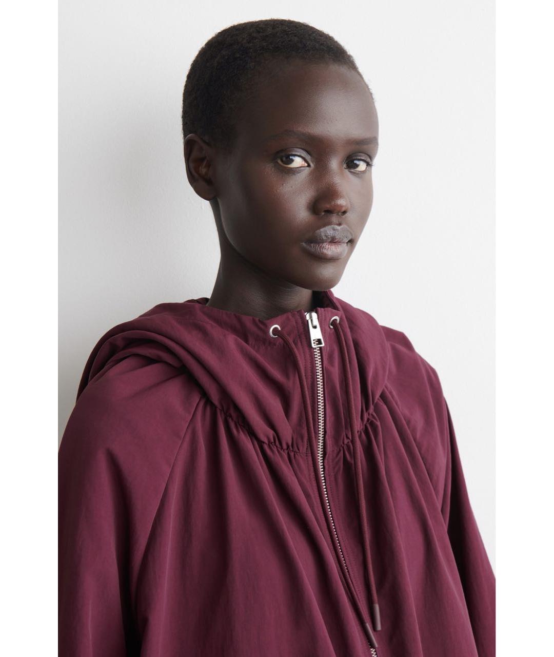 COS Бордовая полиэстеровая куртка, фото 3