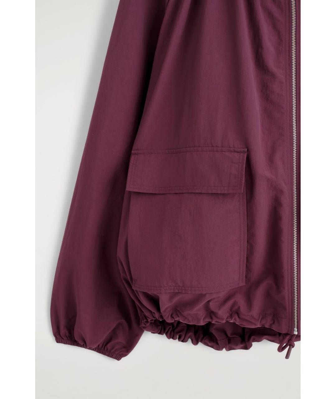 COS Бордовая полиэстеровая куртка, фото 2