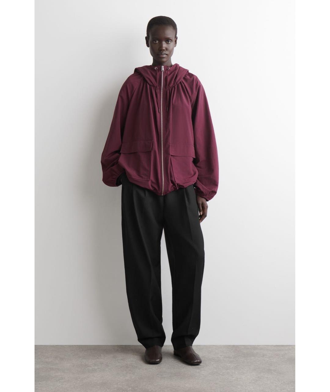 COS Бордовая полиэстеровая куртка, фото 6