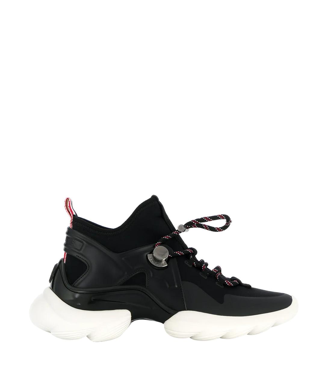 MONCLER Темно-синие текстильные кроссовки, фото 1