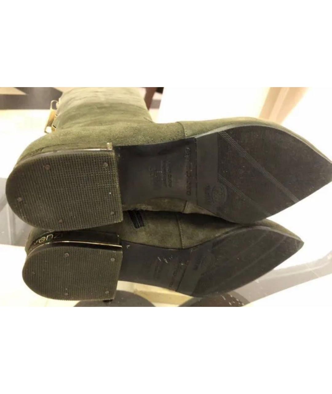 GIAN MARCO LORENZI Хаки замшевые ботфорты, фото 6
