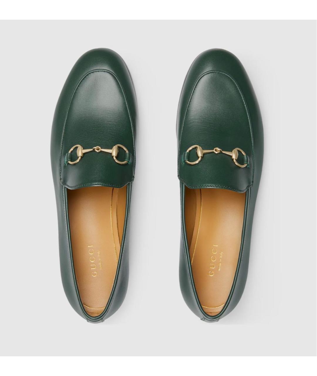 GUCCI Зеленые кожаные лоферы, фото 5