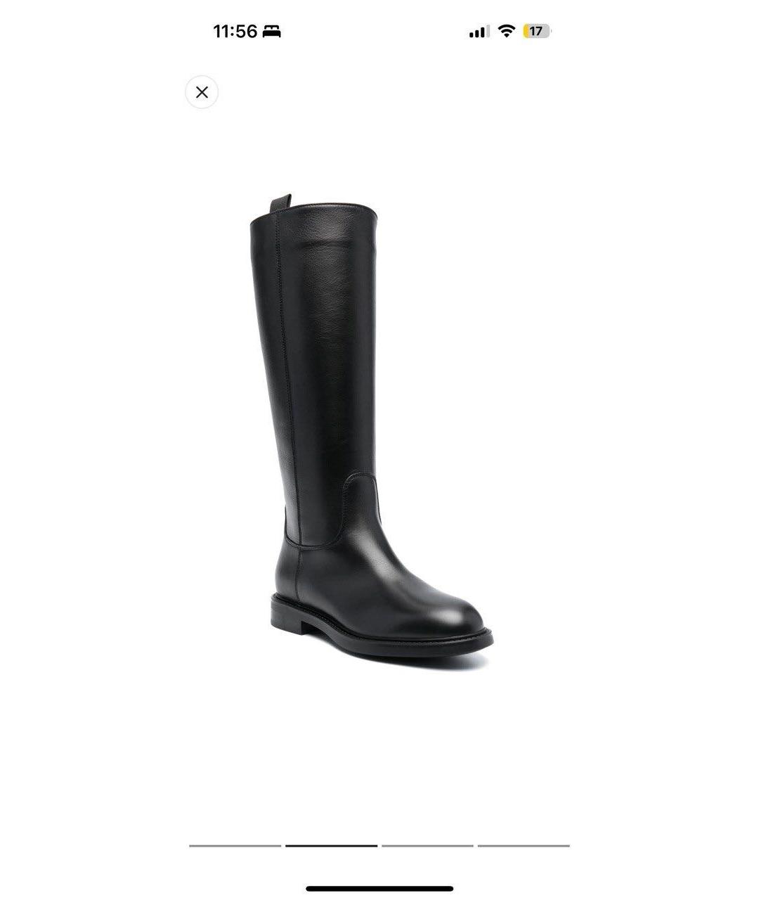 DOUCAL'S Черные кожаные сапоги, фото 2