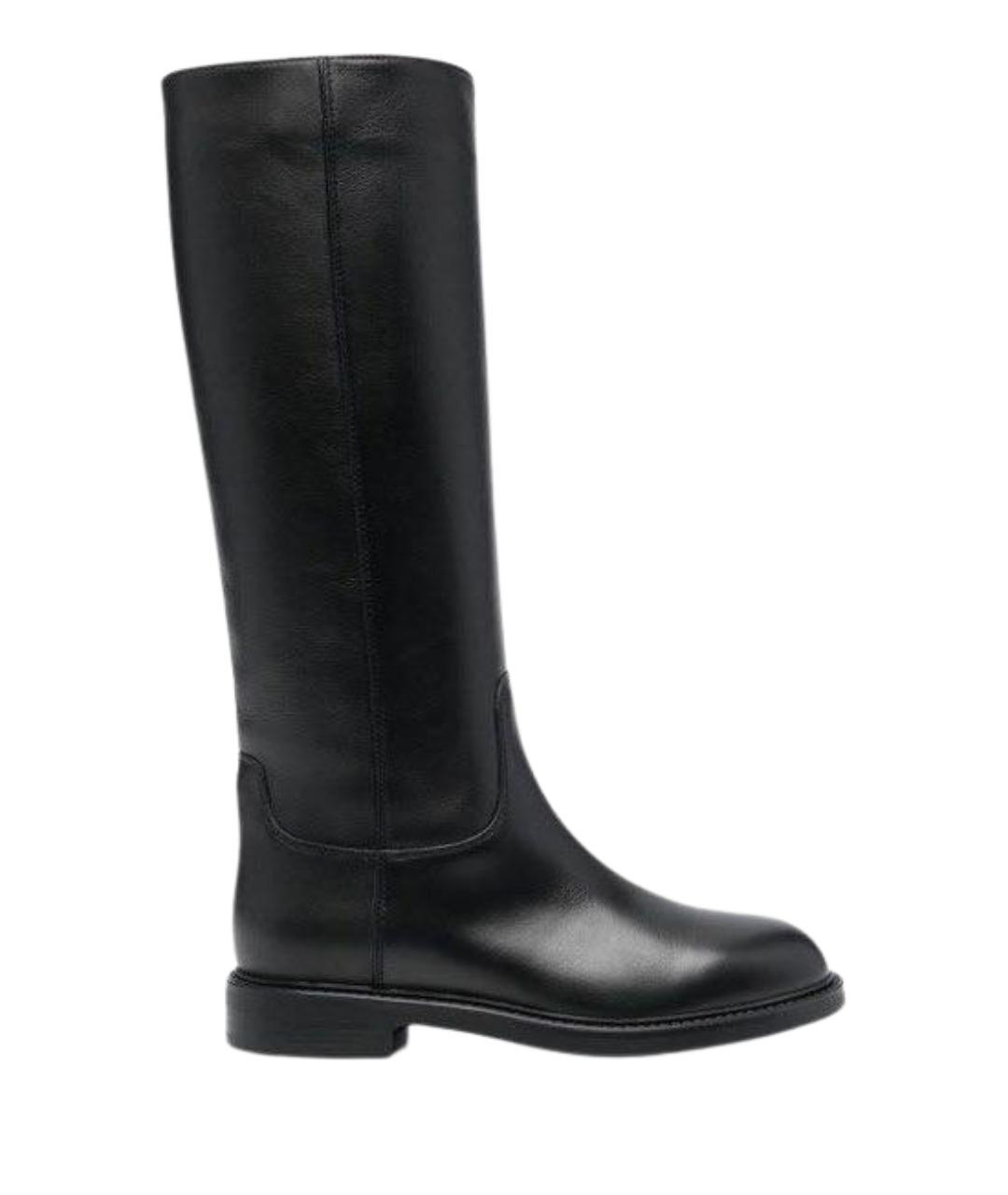 DOUCAL'S Черные кожаные сапоги, фото 1