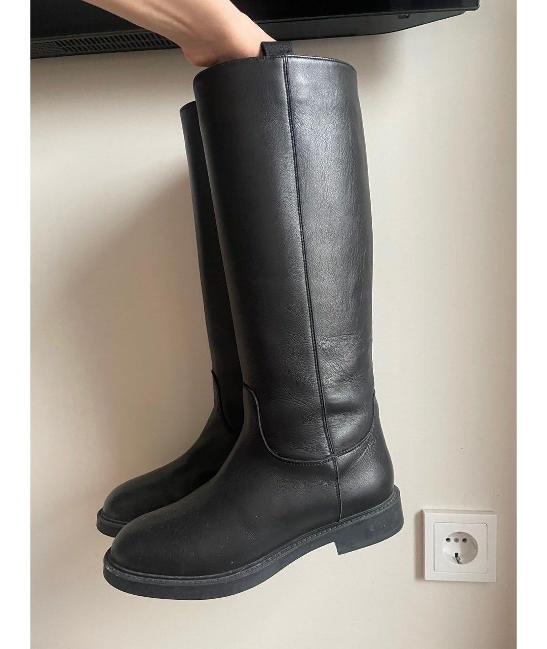 DOUCAL'S Черные кожаные сапоги, фото 3