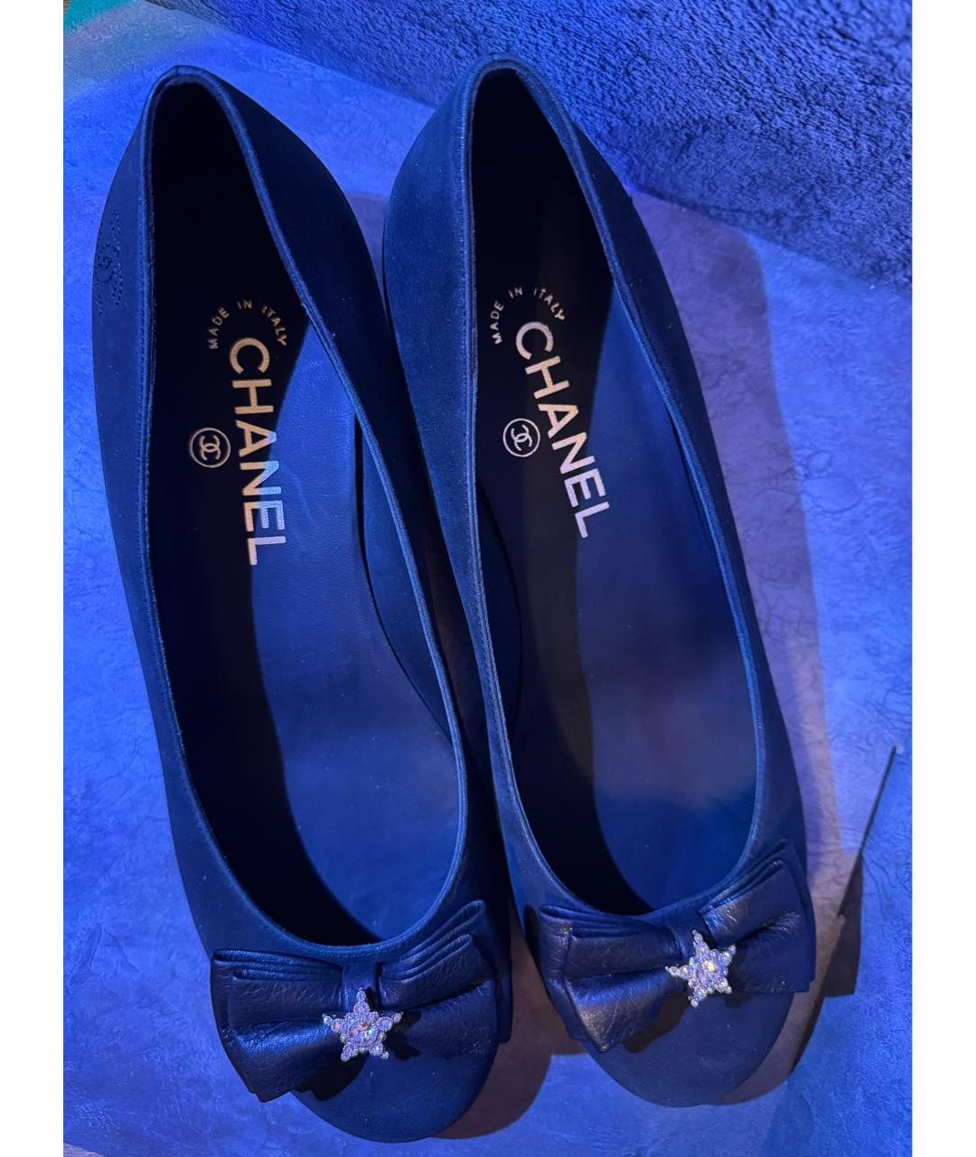 CHANEL Черные кожаные балетки, фото 4