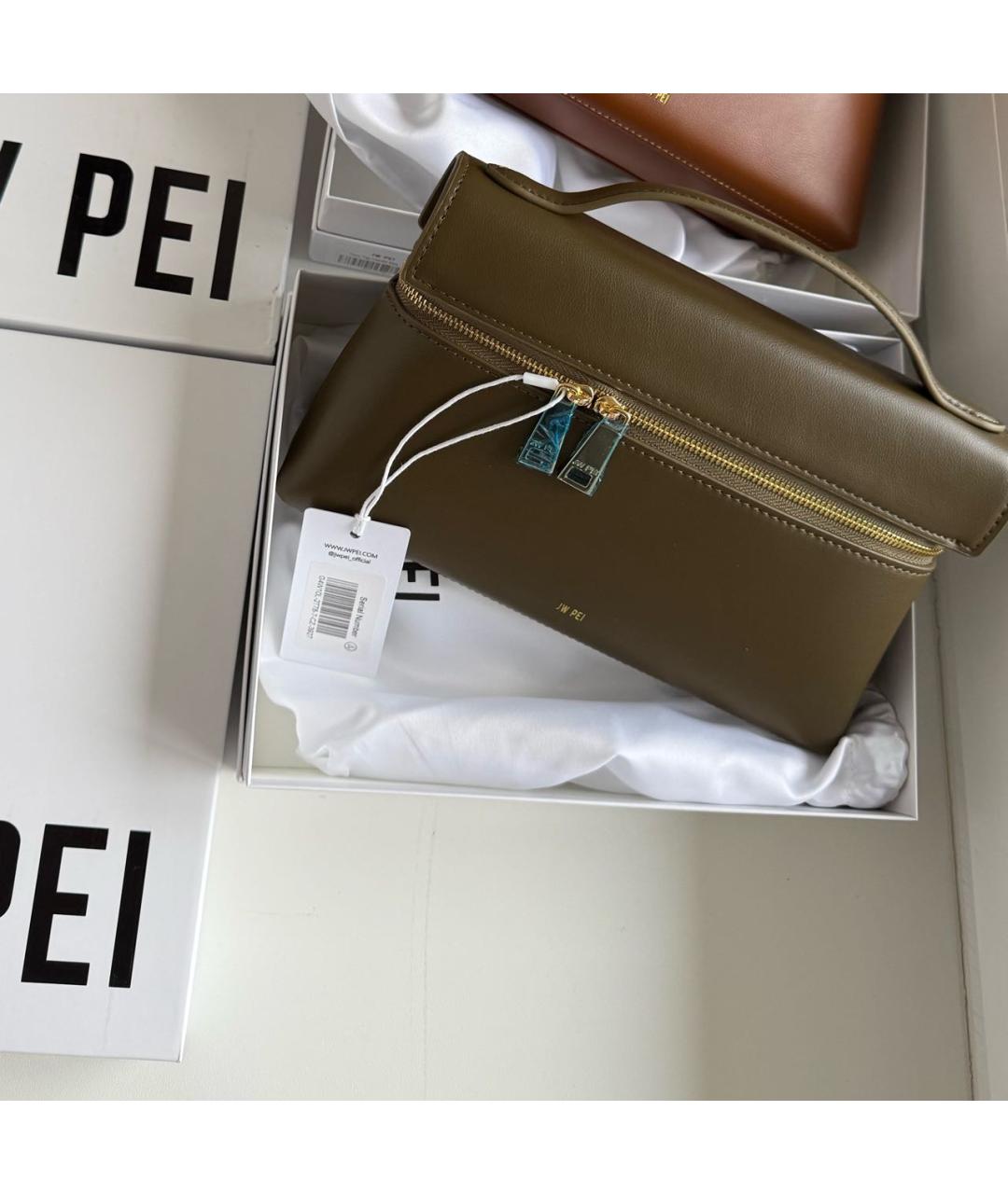 JW PEI Хаки сумка через плечо из искусственной кожи, фото 3