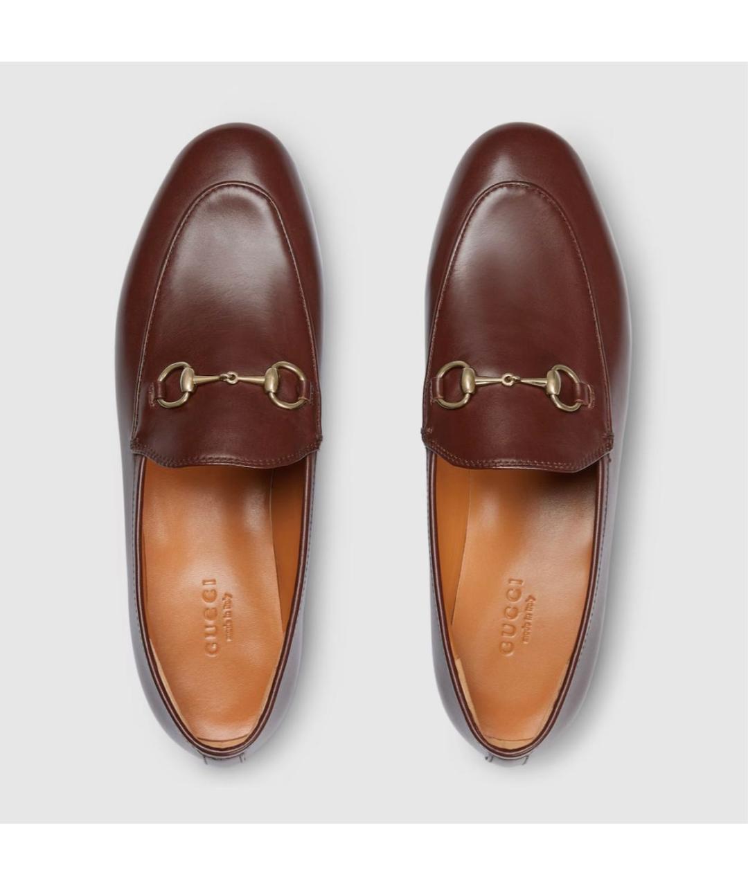 GUCCI Коричневые кожаные лоферы, фото 5