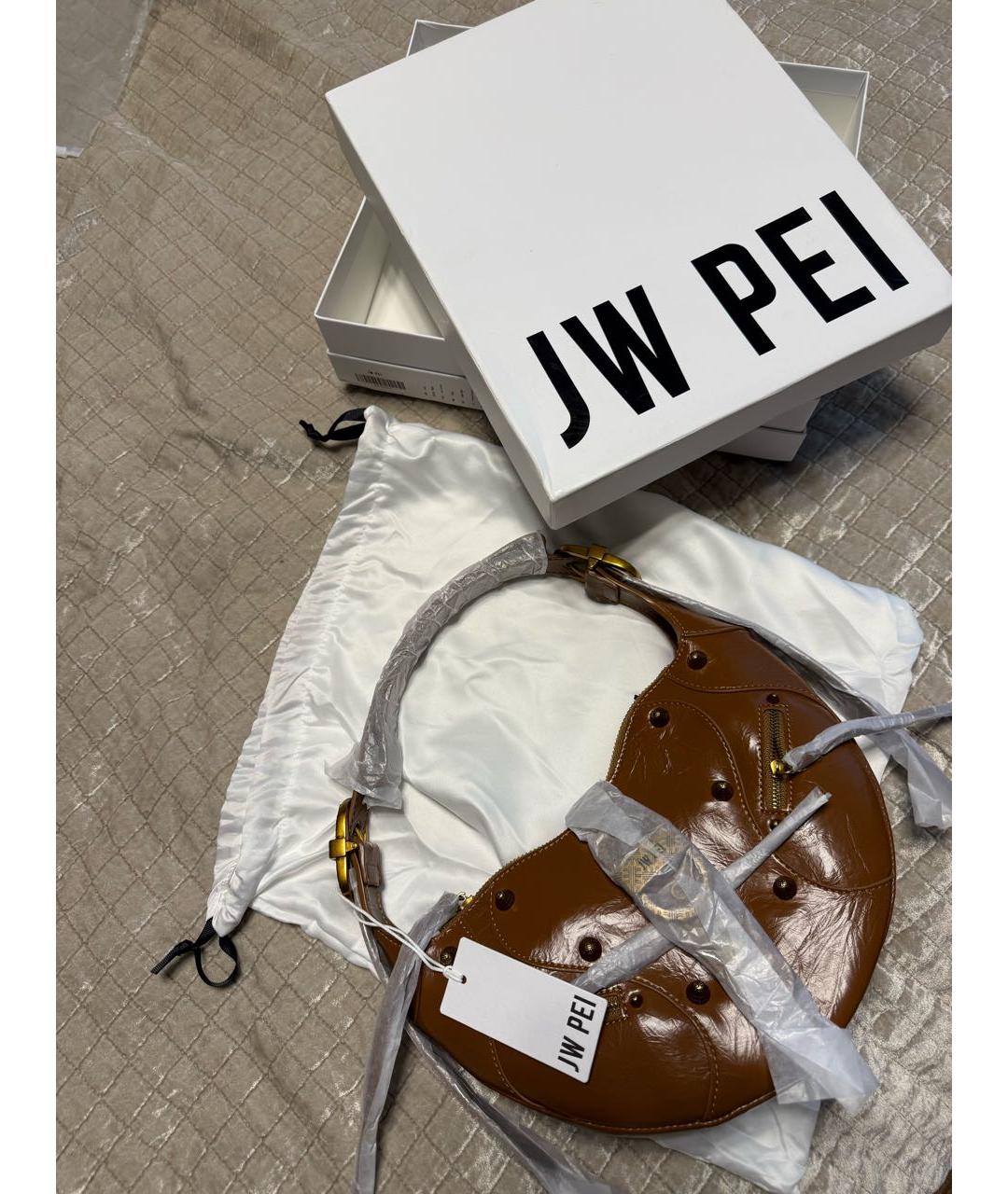 JW PEI Коричневая сумка через плечо из искусственной кожи, фото 8