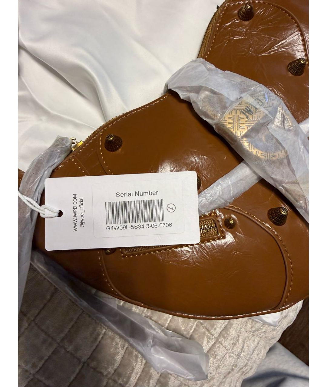 JW PEI Коричневая сумка через плечо из искусственной кожи, фото 7