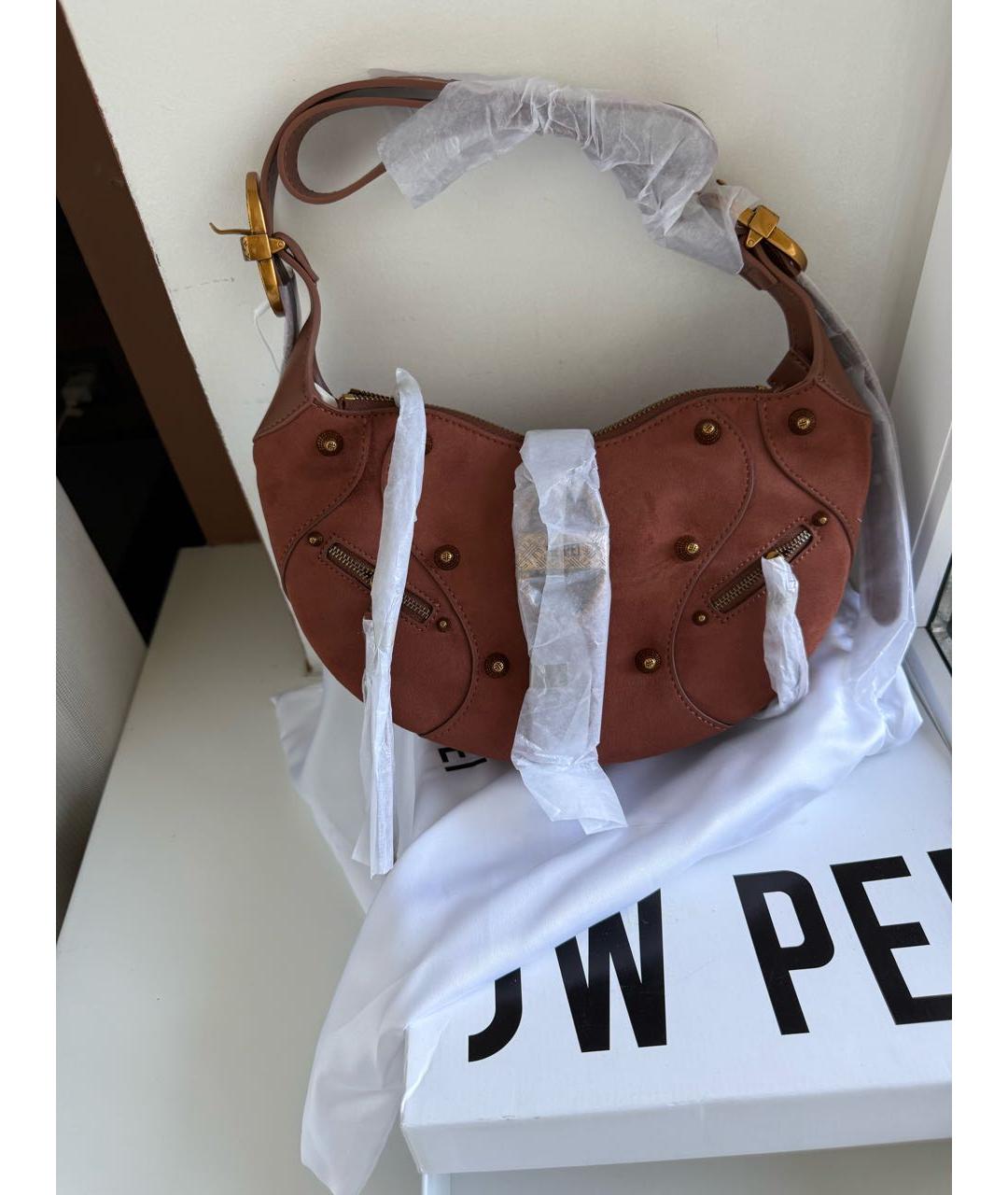 JW PEI Коричневая сумка через плечо из искусственной кожи, фото 7