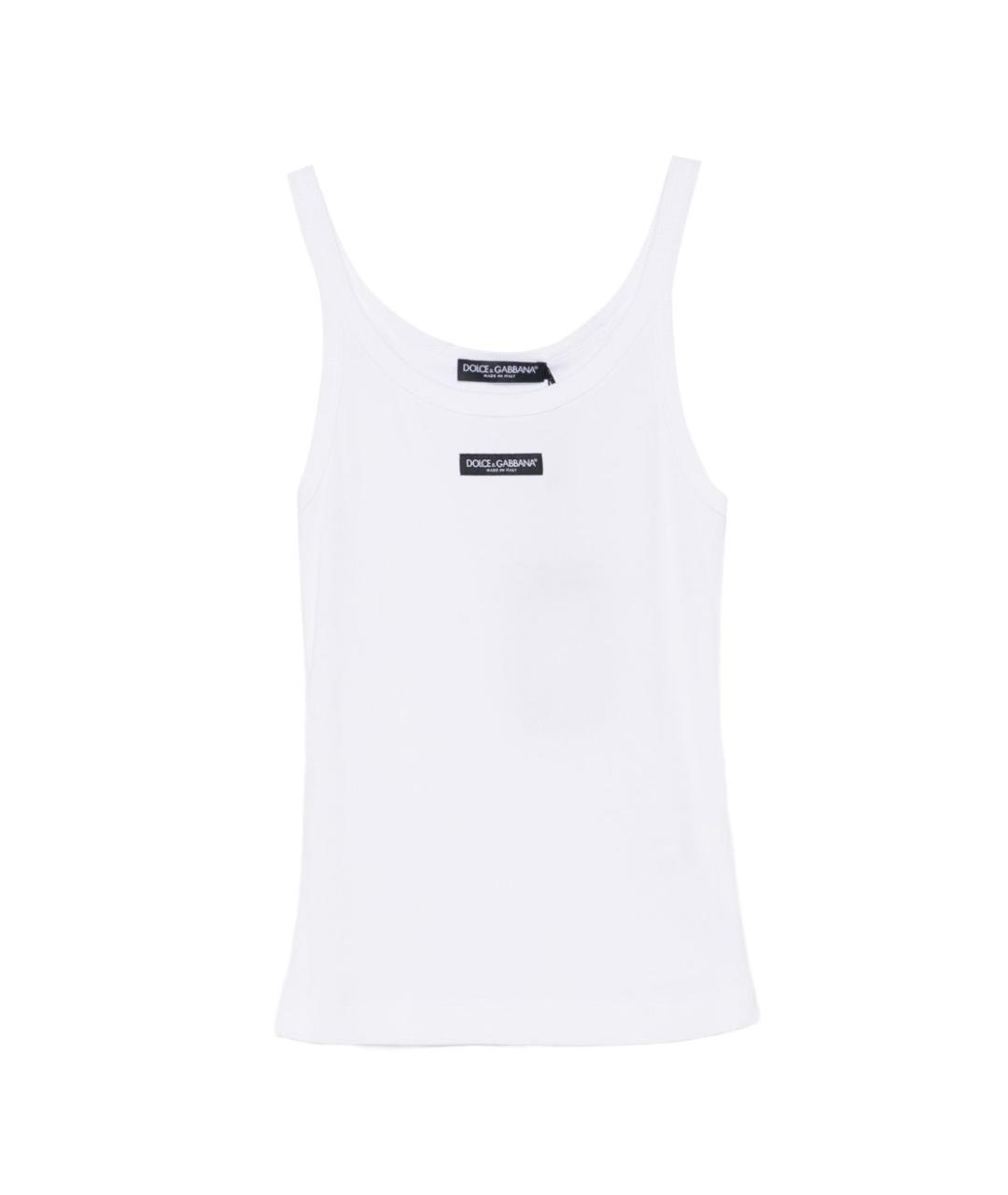 DOLCE&GABBANA Белая хлопковая майка, фото 1