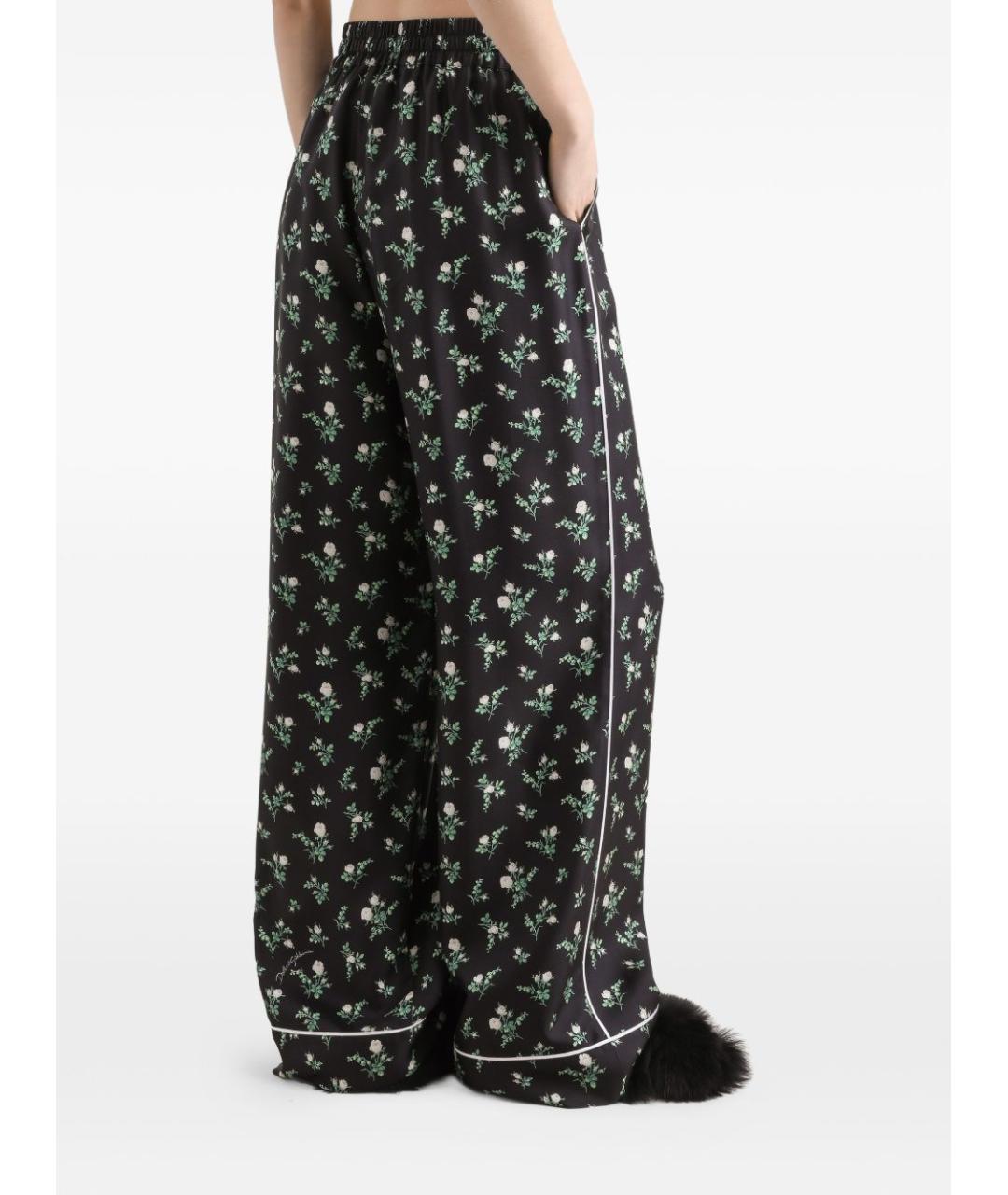 DOLCE&GABBANA Черные шелковые прямые брюки, фото 5