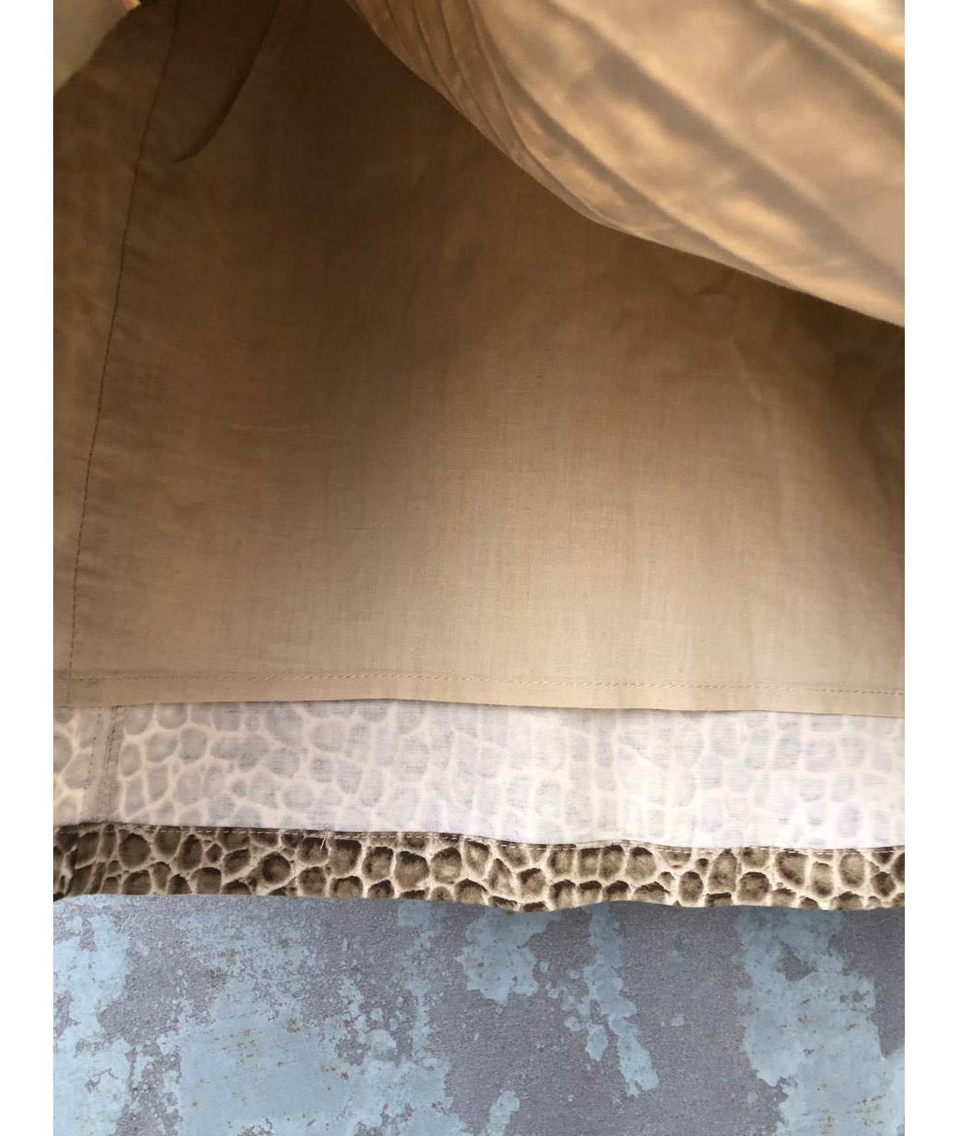 MICHAEL KORS Бежевая хлопковая юбка мини, фото 2