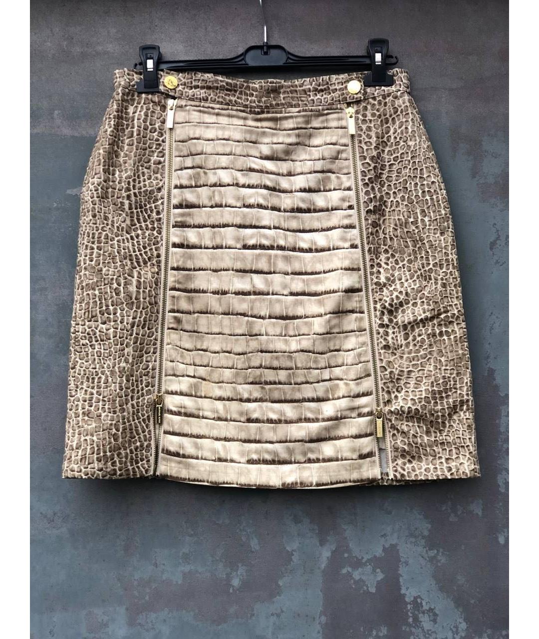 MICHAEL KORS Бежевая хлопковая юбка мини, фото 7