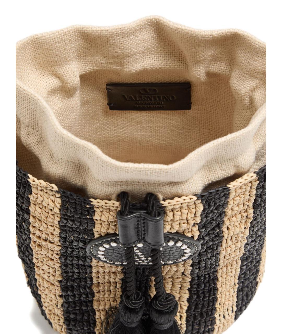 VALENTINO Бежевая пелетеная сумка тоут, фото 7
