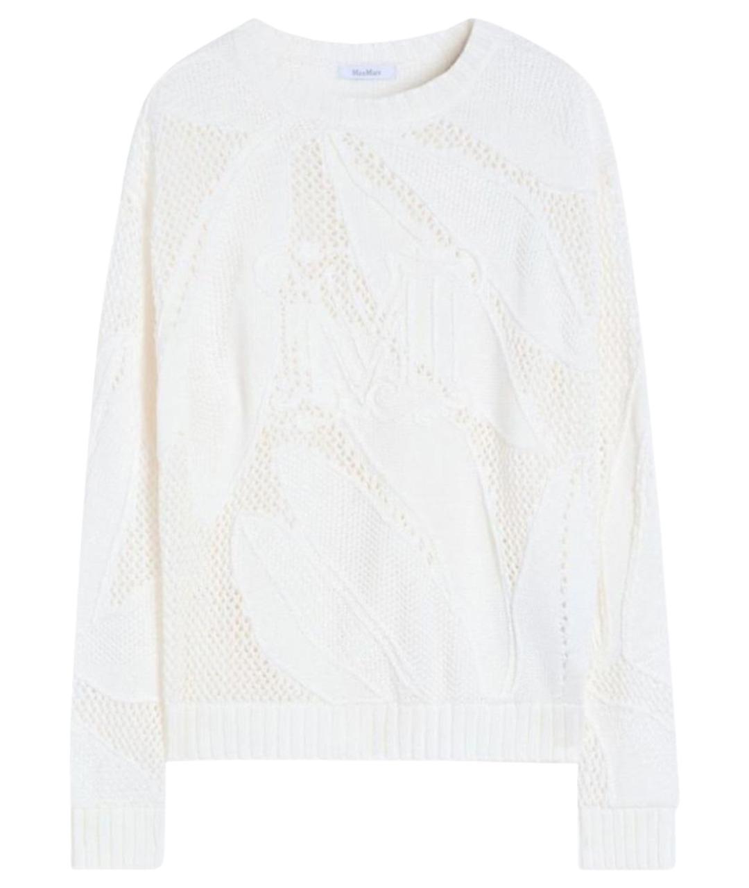 MAX MARA Белый хлопковый джемпер / свитер, фото 1