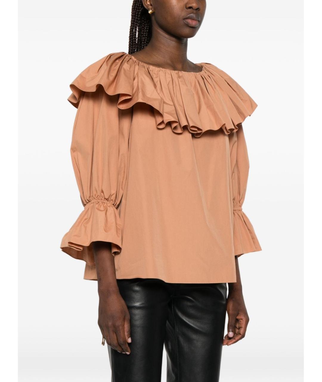 CHLOE Бежевая хлопковая блузы, фото 3