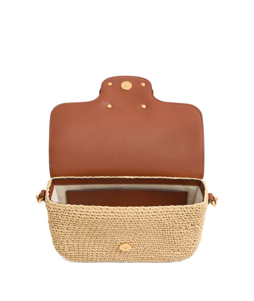 VALENTINO Бежевая пелетеная сумка через плечо, фото 5