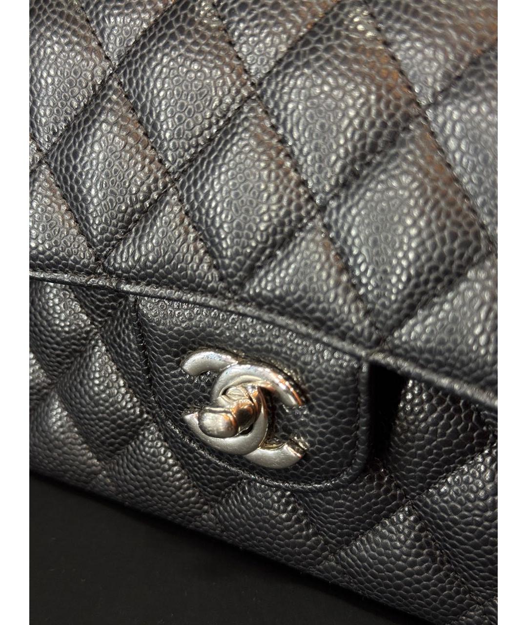 CHANEL Черная кожаная сумка через плечо, фото 6